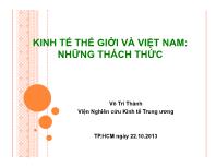 Kinh tế thế giới và Việt Nam: những thách thức