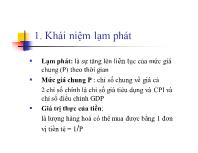 Lý thuyết về lạm phát, chính sách tiền tệ