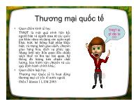 Thương mại quốc tế là gì