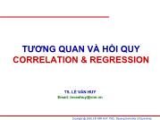 Tương quan và hồi quy Correlation & Regression