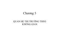 Bài giảng Chương 5: Quan hệ thị trường theo không gian