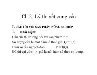 Bài giảng Kinh tế vi mô - Chương 2: Lý thuyết cung cầu