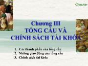 Bài giảng Kinh tế vĩ mô - Chương III: Tổng cầu và chính sách tài khóa