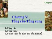 Bài giảng Kinh tế vĩ mô - Chương V: Tổng cầu - Tổng cung