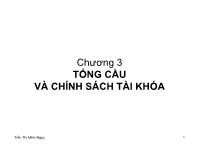 Bài giảng Macro - Chương 3: Tổng cầu và chính sách tài khóa