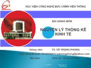 Bài giảng môn Nguyên lý thống kê kinh tế