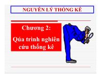 Bài giảng Nguyên lý thống kê kinh tế - Chương 2: Qúa trình nghiên cứu thống kê