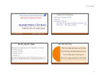 Bài giảng Marketing căn bản - Chương 1: Khái quát về marketing