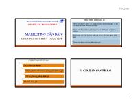 Bài giảng Marketing căn bản - Chương 10: Chiến lược giá