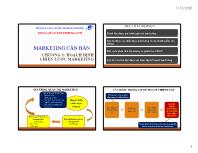 Bài giảng Marketing căn bản - Chương 2: Hoạch định chiến lược marketing