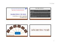 Bài giảng Marketing căn bản - Chương 3: Môi trường marketing