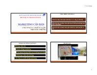 Bài giảng Marketing căn bản - Chương 9: Chiến lược truyền thông