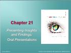 Bài giảng Business Research Methods - Chapter 21: Presenting Insights and Findings: Oral Presentations