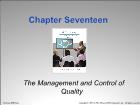 Bài giảng Cost Management - Chapter 17: The Management and Control of Quality