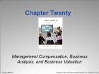 Bài giảng Cost Management - Chapter 20: Management Compensation, Business Analysis, and Business Valuation