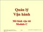 Bài giảng Quản lý Vận hành - Module C: Mô hình vận tải