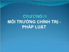 Bài giảng Quản trị kinh doanh quốc tế - Chương II: Môi trường chính trị - Pháp luật