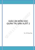 Giáo án môn học Quản trị sản xuất 2