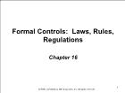Báo chí truyền thông - Chapter 16: Formal controls: laws, rules, regulations