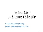 Cơ sở dữ liệu - Chương 2: Giải thuật sắp xếp (tiếp theo)