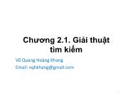 Cơ sở dữ liệu - Chương 2: Giải thuật tìm kiếm