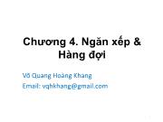 Cơ sở dữ liệu - Chương 4: Ngăn xếp và hàng đợi