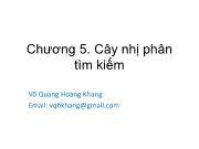 Cơ sở dữ liệu - Chương 5: Cây nhị phân tìm kiếm