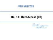 Công nghệ web - Bài 11: Data access (02)