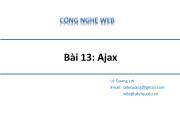 Công nghệ web - Bài 13: Ajax