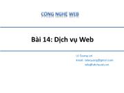 Công nghệ web - Bài 14: Dịch vụ Web