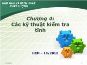 Đảm bảo và kiểm soát chất lượng - Chương 4: Các kỹ thuật kiểm tra tĩnh