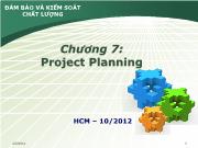 Đảm bảo và kiểm soát chất lượng - Chương 7: Project planning