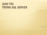 Giao tác trong SQL server