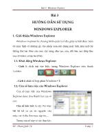 Hệ điều hành - Bài 3: Hướng dẫn sử dụng Windows Explorer