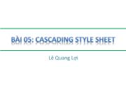 HTML - Bài 05: Cascading style sheet