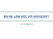 HTML - Bài 06: Làm việc với javascript