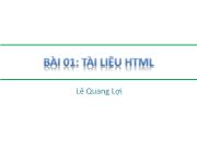 HTML - Bài 1: Tài liệu HTML