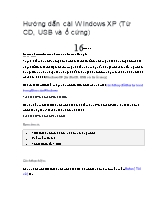 Hướng dẫn cài Windows XP (Từ CD, USB và ổ cứng)