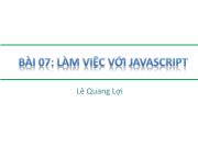 Java - Bài 07: Làm việc với javascript