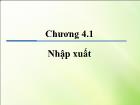 Java - Chương 4: Nhập xuất