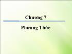 Java - Chương 7: Phương thức