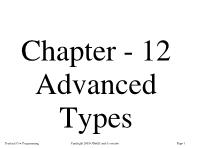 Kĩ thuật lập trình - Chapter 12: Advanced types