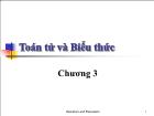 Kĩ thuật lập trình - Chương 3: Toán tử và biểu thức