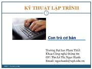 Kĩ thuật lập trình - Con trỏ cơ bản