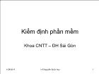 Kĩ thuật lập trình - Kiểm định phần mềm