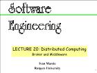 Kĩ thuật lập trình - Lecture 20: Distributed computing broker and middleware