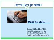 Kĩ thuật lập trình - Mảng hai chiều