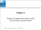 Kinh tế học - Chapter 4: Further development and analysis of the classical linear regression model