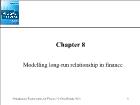 Kinh tế học - Chapter 8: Modelling long - Run relationship in finance