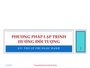 Lập trình hướng đối tượng - Phương pháp lập trình hướng đối tượng